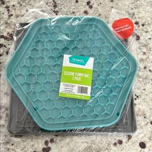Silicone Yummy Mat 2 Pack - Teal and Gray
